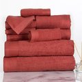 Bedford Home Bedford Home 67A-31183 Ribbed Cotton 10 Piece Towel Set - Brick 67A-31183